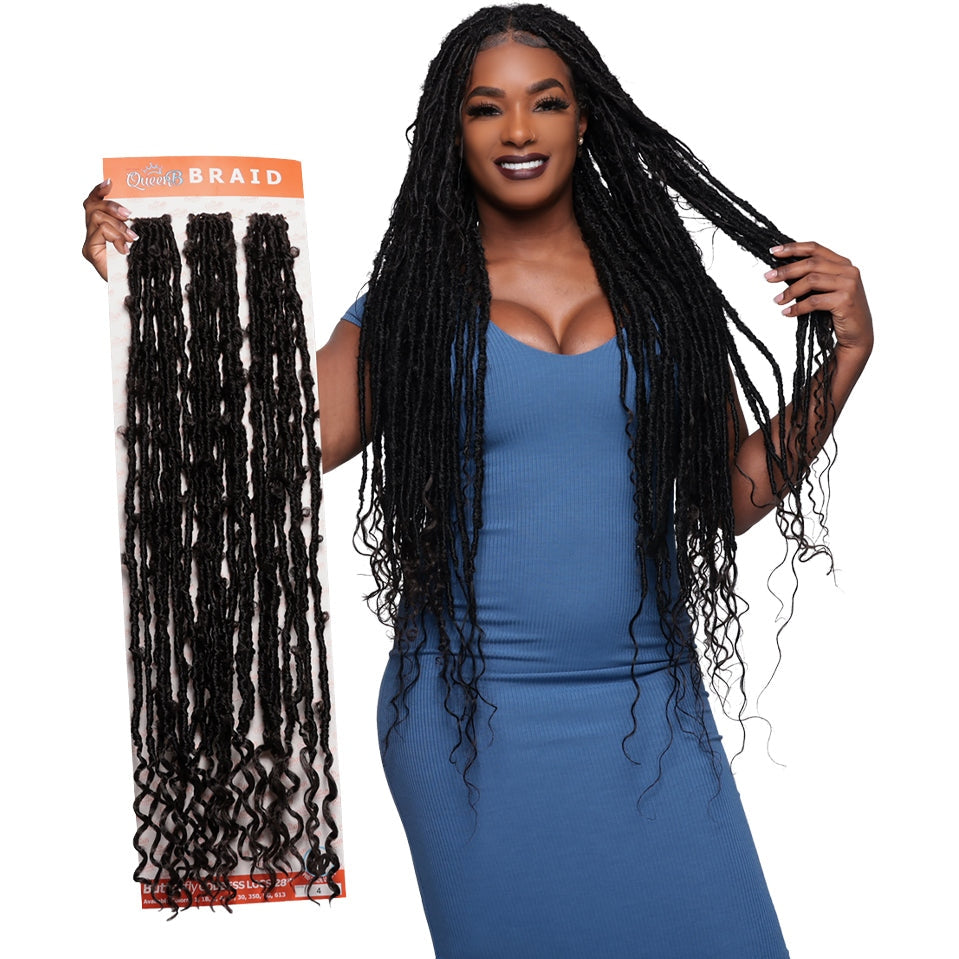 Urban Beauty Queen B Braid Synthetic Butterfly Goddess Locs 3X Value Pack 28 Inch Color 27